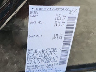 2025 Nissan Altima SV