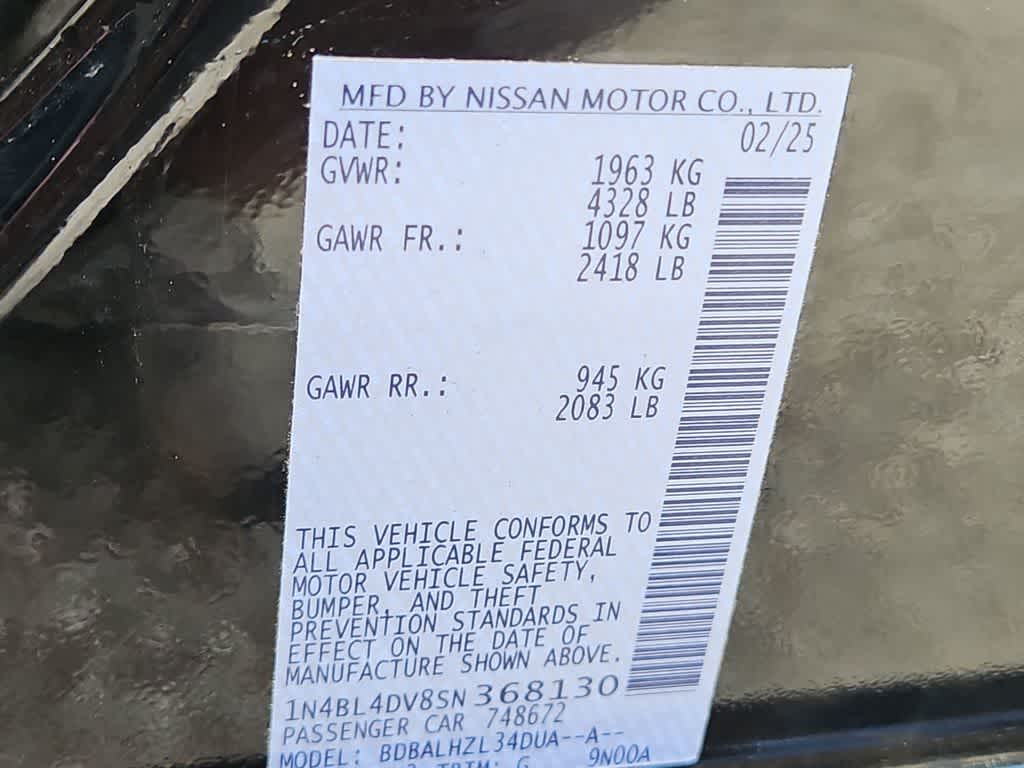 2025 Nissan Altima SV