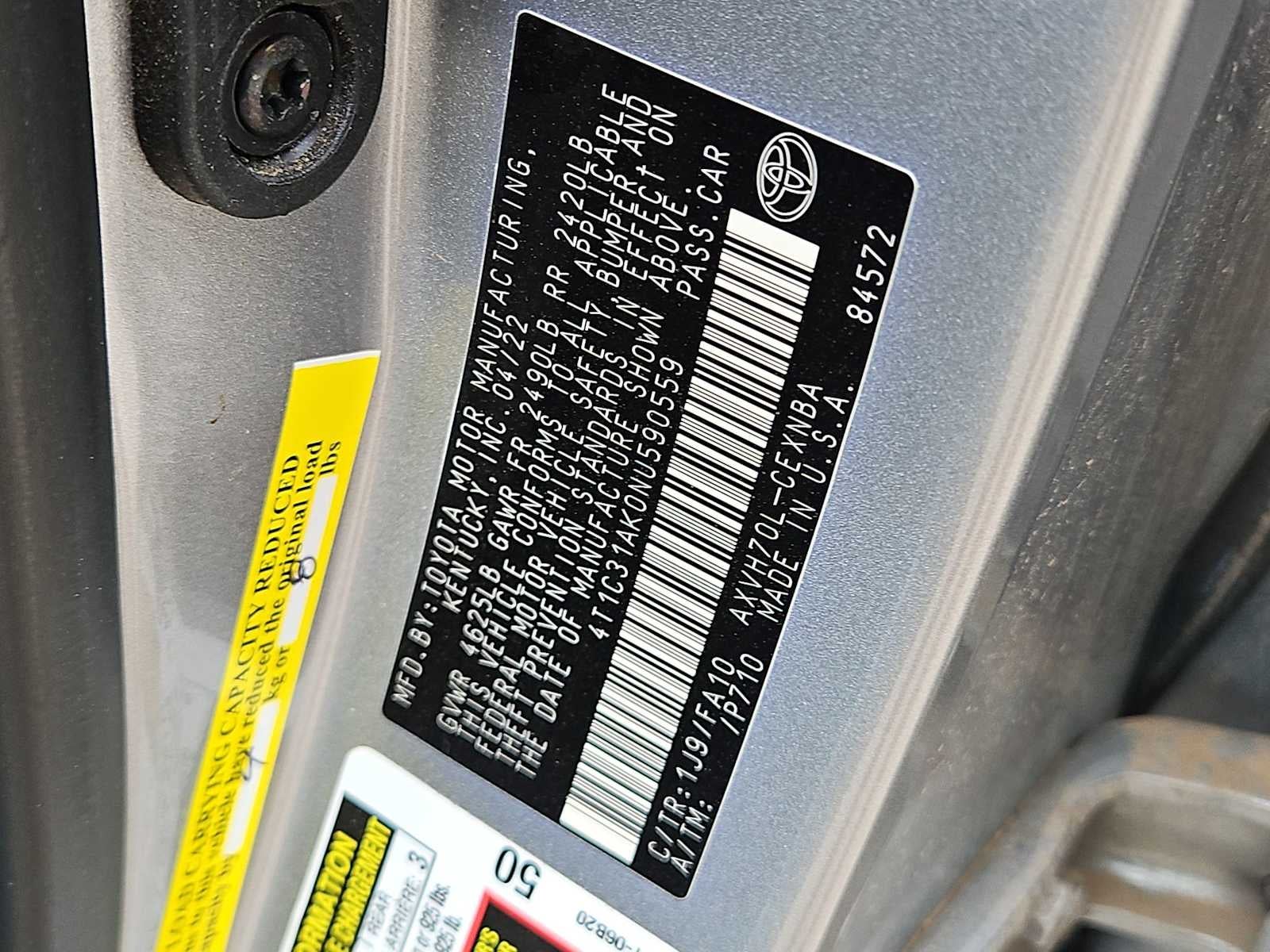 2022 Toyota Camry Hybrid LE