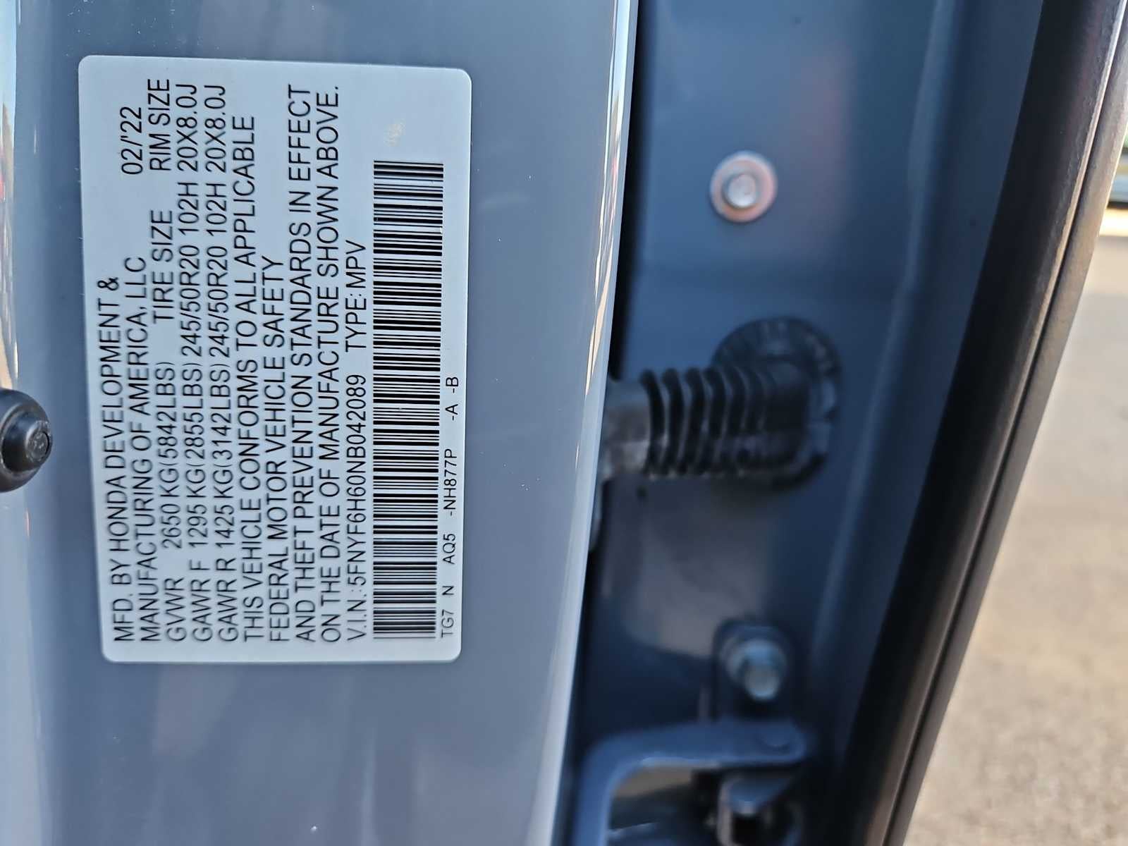 2022 Honda Pilot Touring 7-Passenger