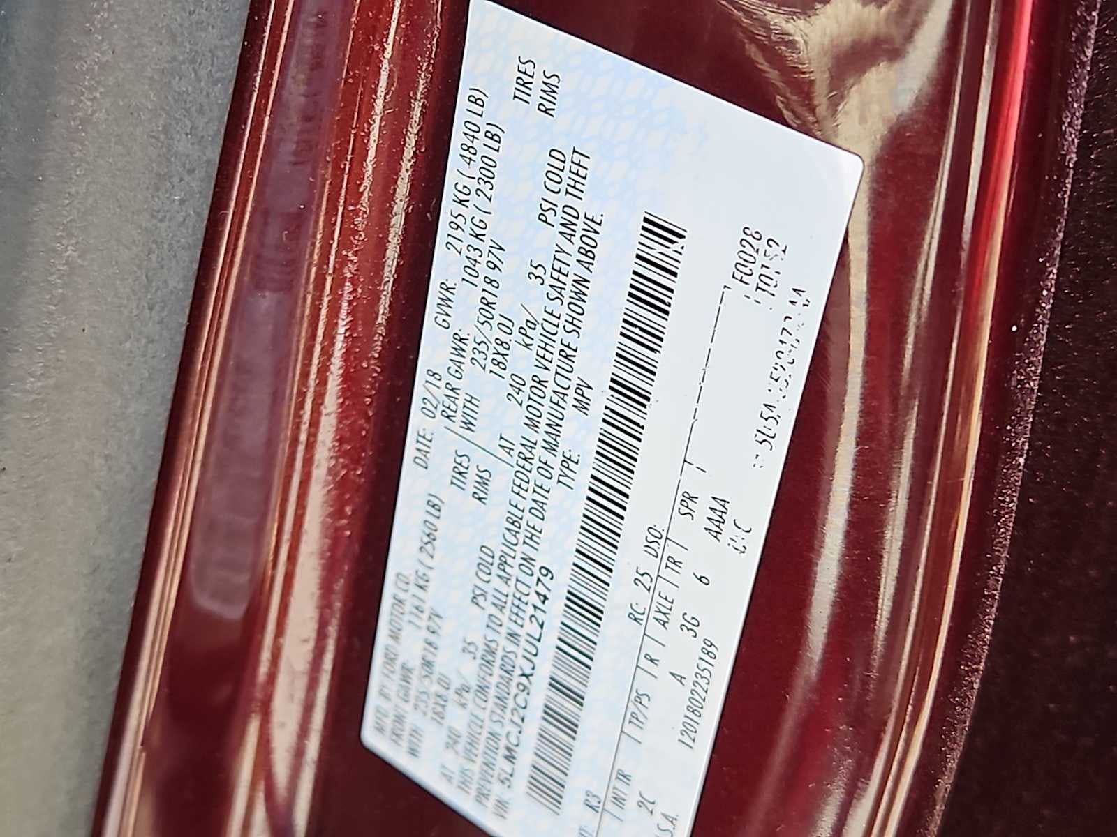 2018 Lincoln MKC Select