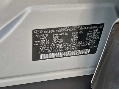 2019 Hyundai Santa Fe Ultimate