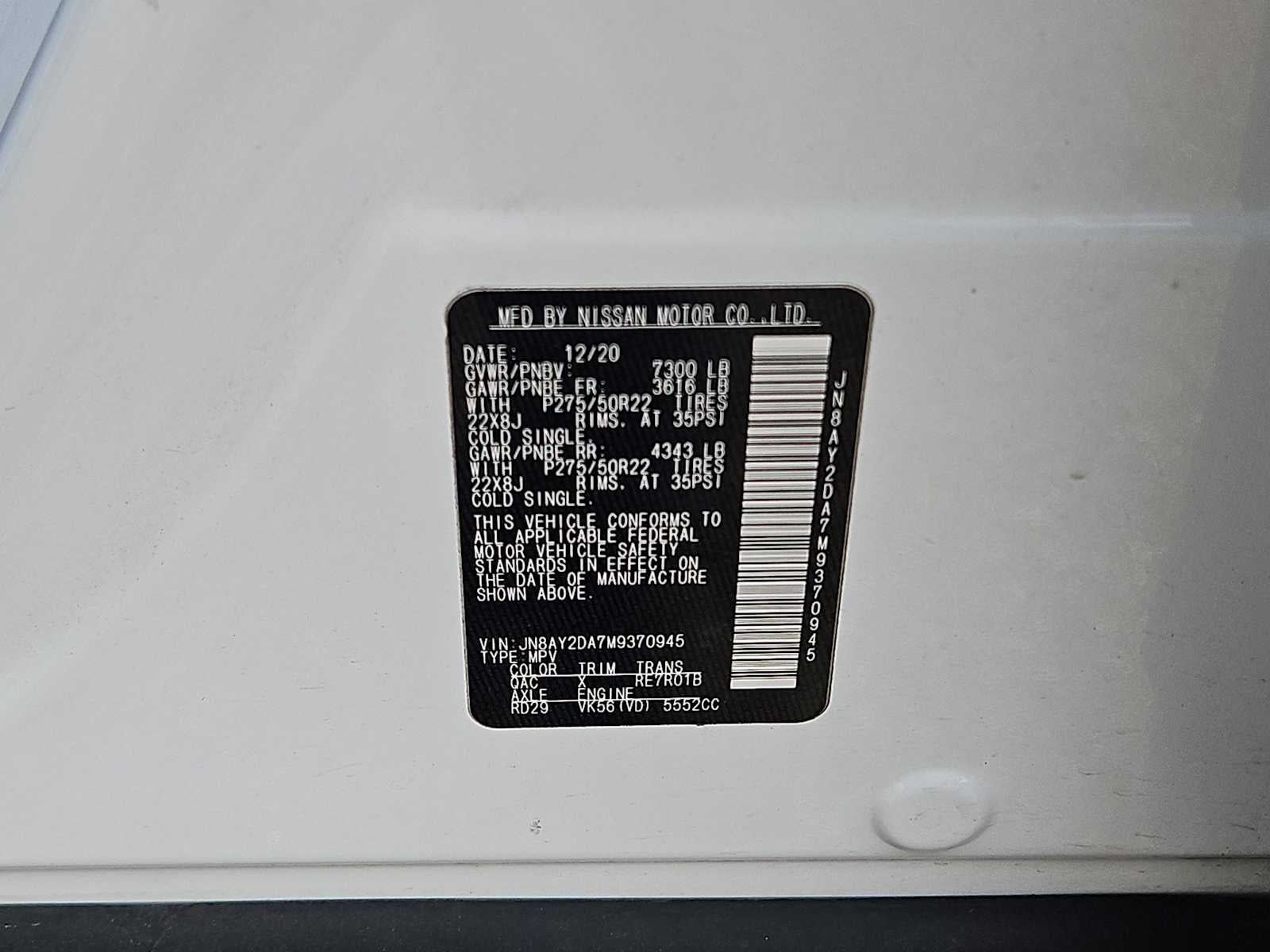 2021 Nissan Armada Platinum